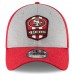 Men's San Francisco 49ers New Era Heather Gray/Scarlet 2018 NFL Sideline Road Official 39THIRTY Flex Hat 3058247